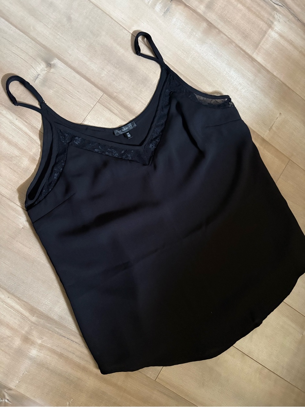 Dynamite Black Lace-Trim Camisole